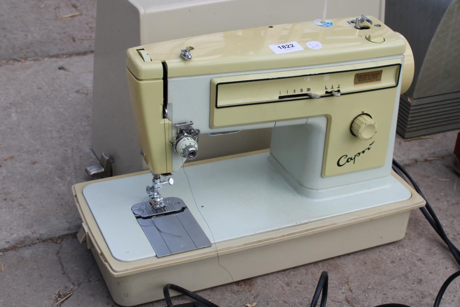 A CAPRI ELECTRIC SEWING MACHINE WITH FOOT PEDAL AND CARRY CASE - Image 2 of 3
