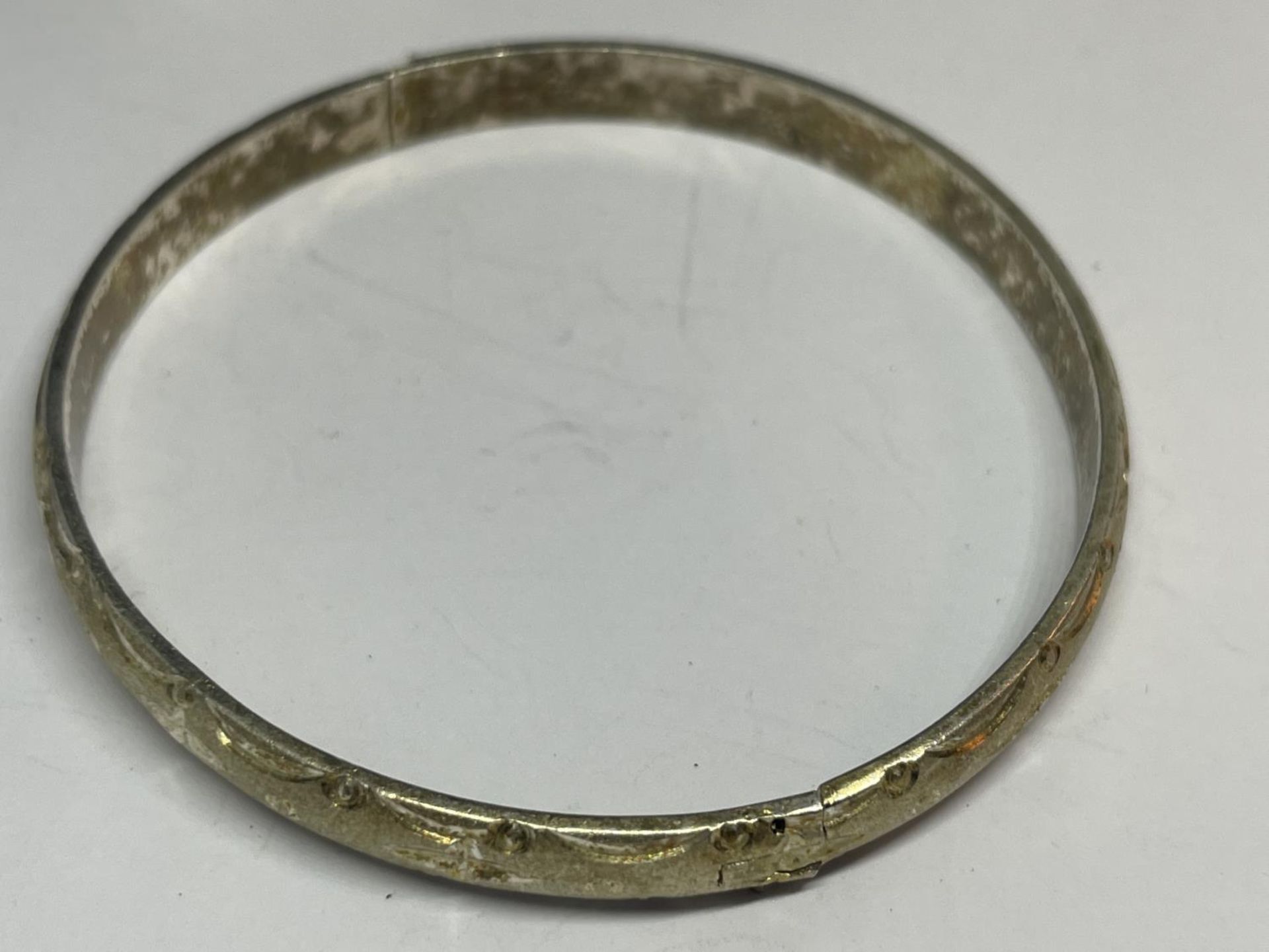 THREE SILVER BANGLES - Image 3 of 4