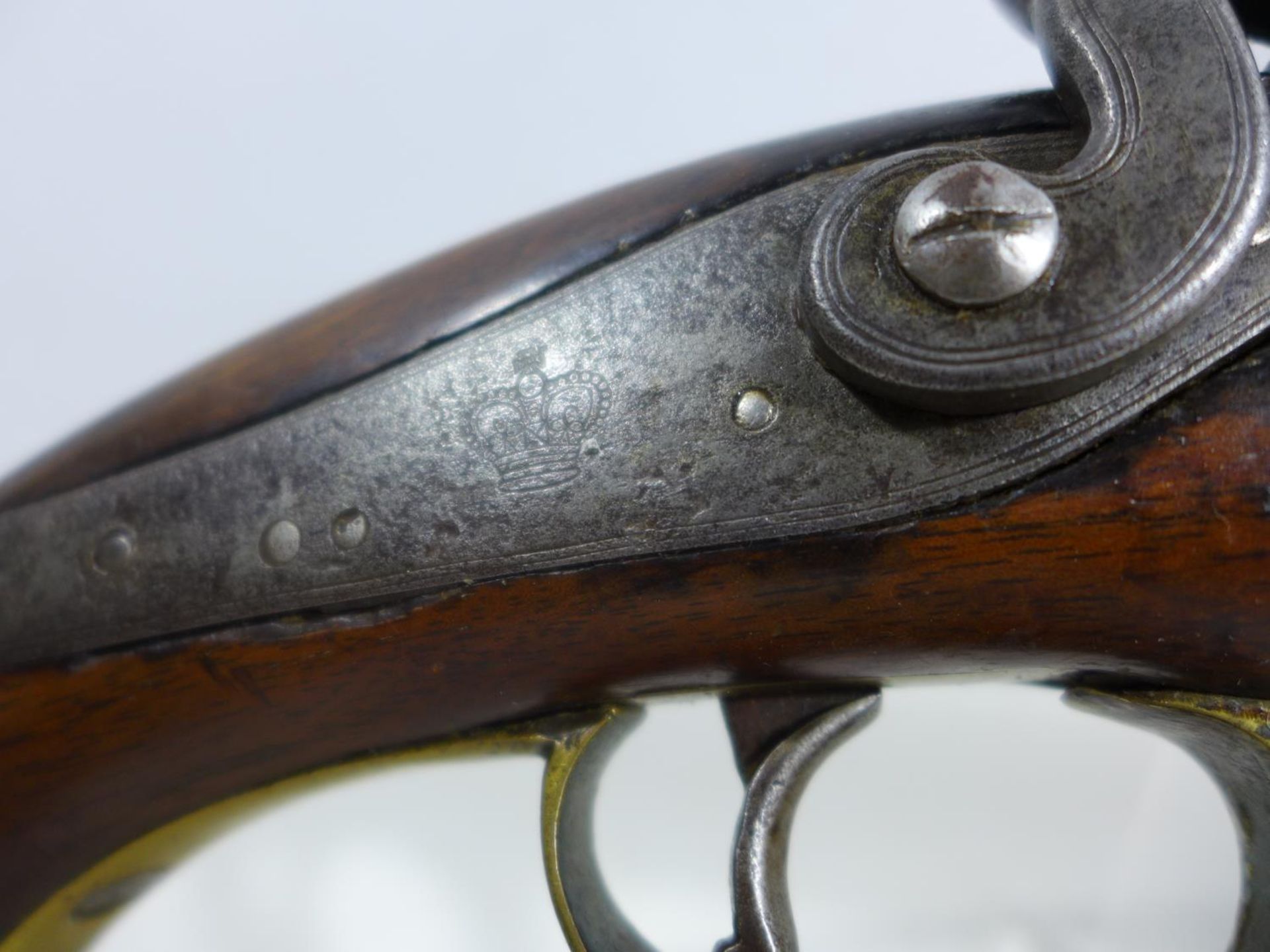 A 19TH CENTURY PERCUSSION CAP 70 CALIBRE MILITARY SERVICE PISTOL, 24CM BARREL WITH PROOFS MARKS, THE - Image 2 of 9