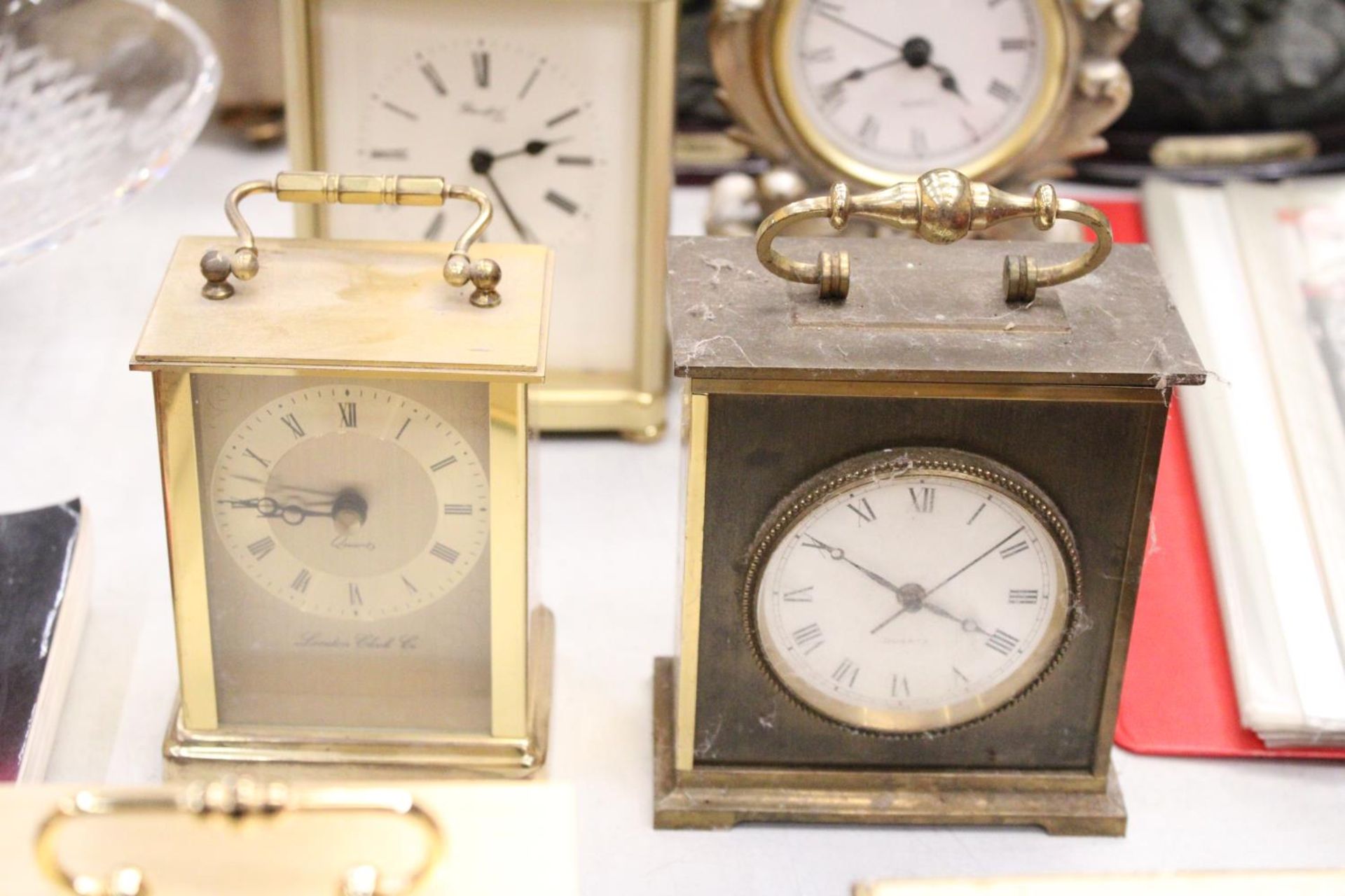 SIX MANTLE CLOCKS TO INCLUDE FIVE CARRIAGE CLOCKS - Image 3 of 5