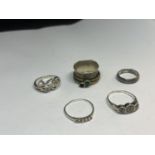 FIVE SILVER RINGS