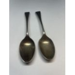 TWO HALLMARKED SHEFFIELD SILVER SPOONS GROSS WEIGHT 47.4 GRAMS