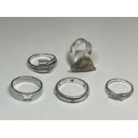 FIVE SILVER RINGS