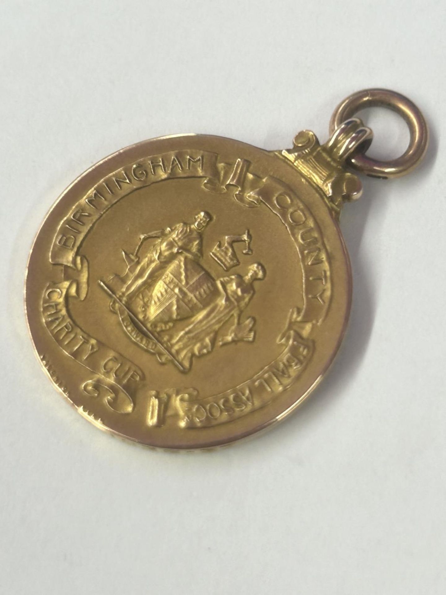 A HALLMARKED 9 CARAT GOLD BIRMINGHAM COUNTY FOOTBALL ASSOCIATION CHARITY CUP JOINT WINNERS MEDAL - Image 4 of 6