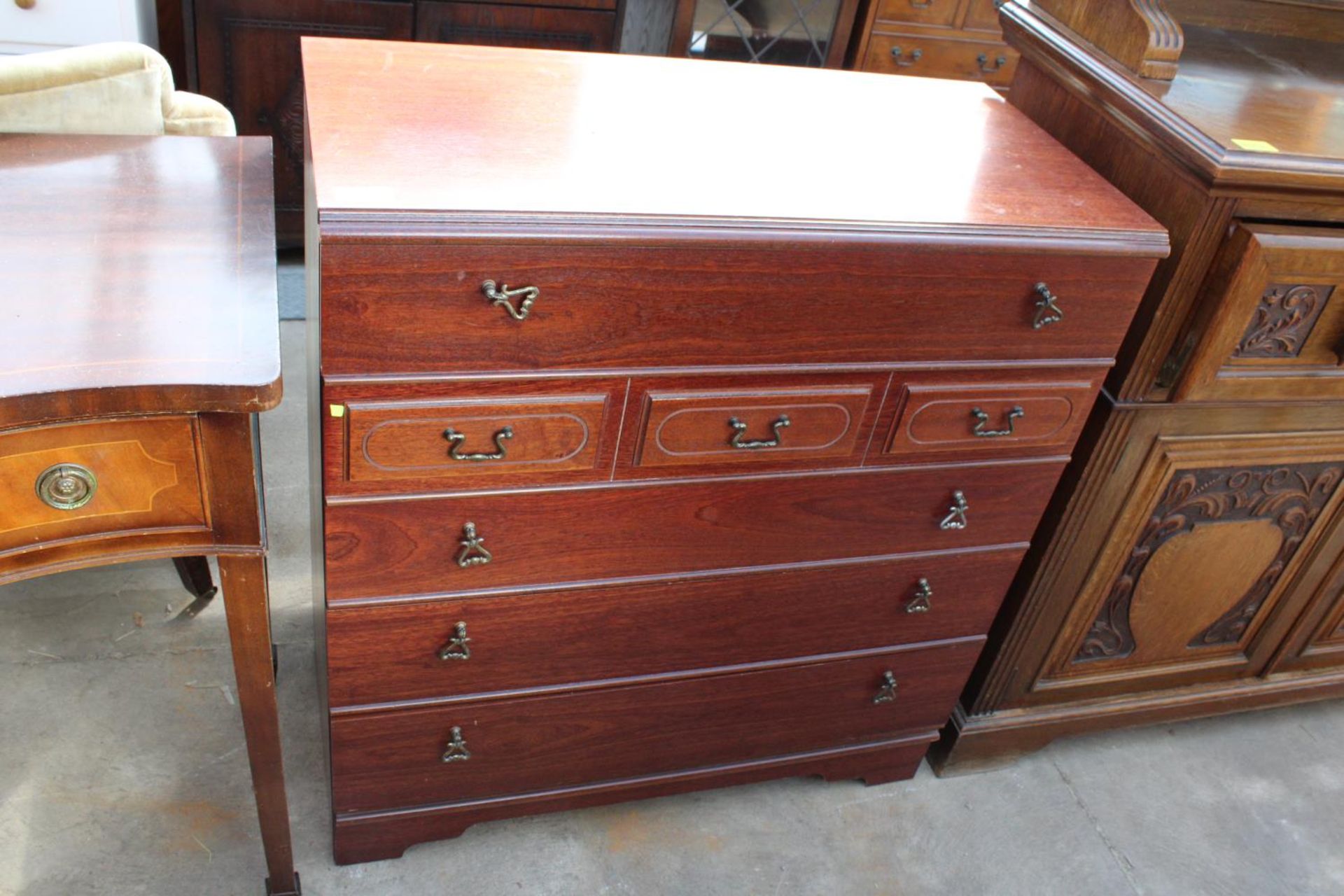 A MODERN MEREDEW CHEST OF 5 DRAWERS, 34" WIDE