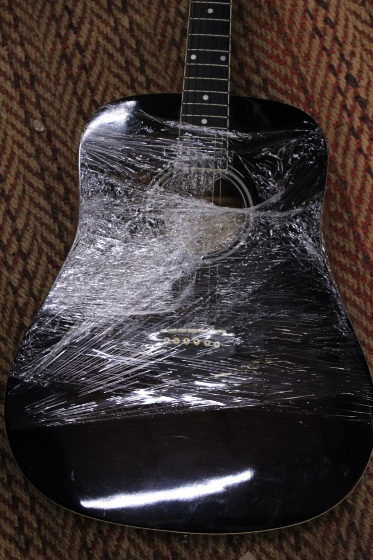 A "BRUNSWICK" BLACK RODEO ACCOUSTIC GUITAR - Image 2 of 5