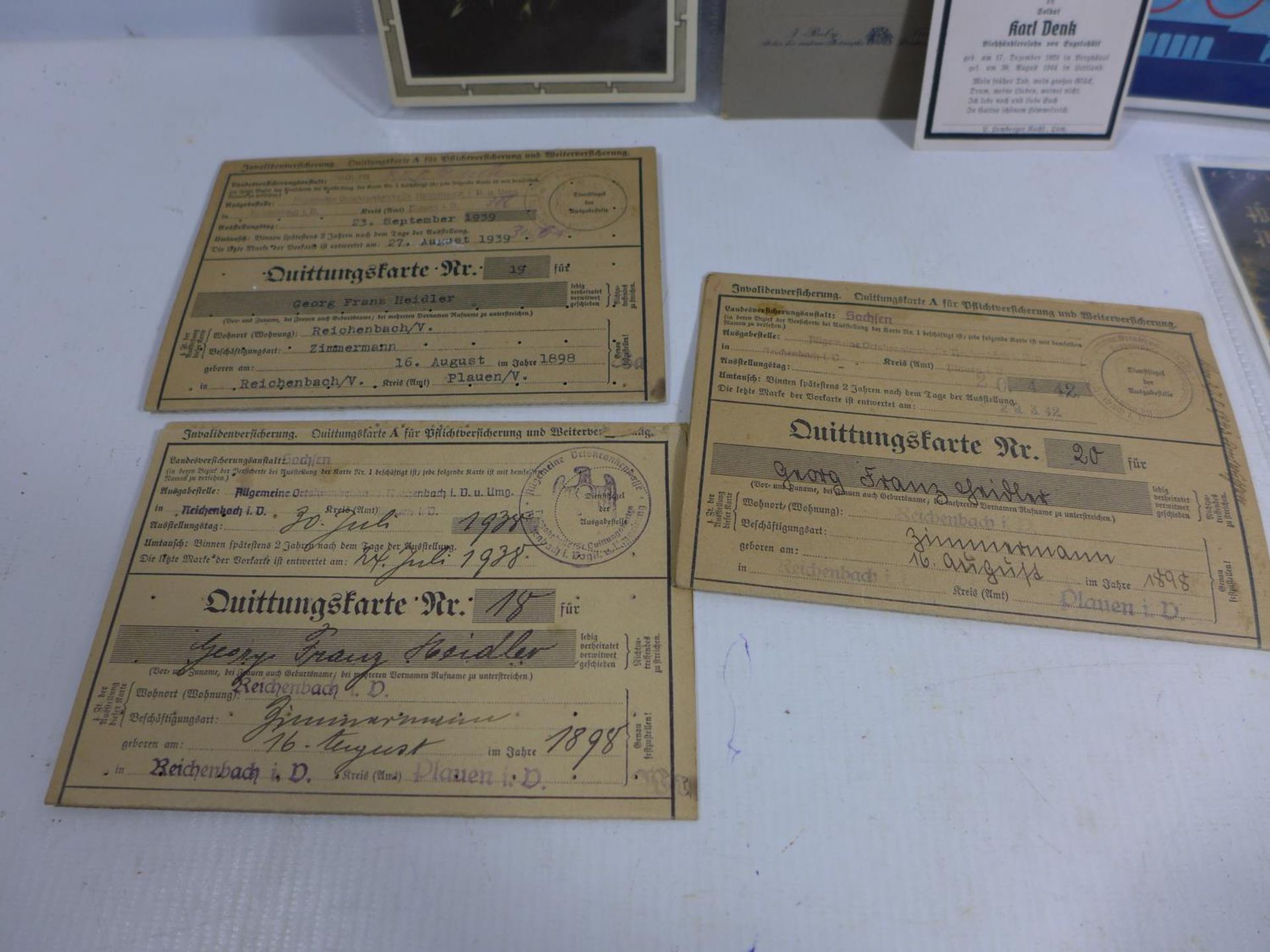 A COLLECTION OF NAZI GERMANY EPHEMERA TO INCLUDE PHOTOGRAPHS, INVALIDENVERS CARDS ETC - Image 3 of 4
