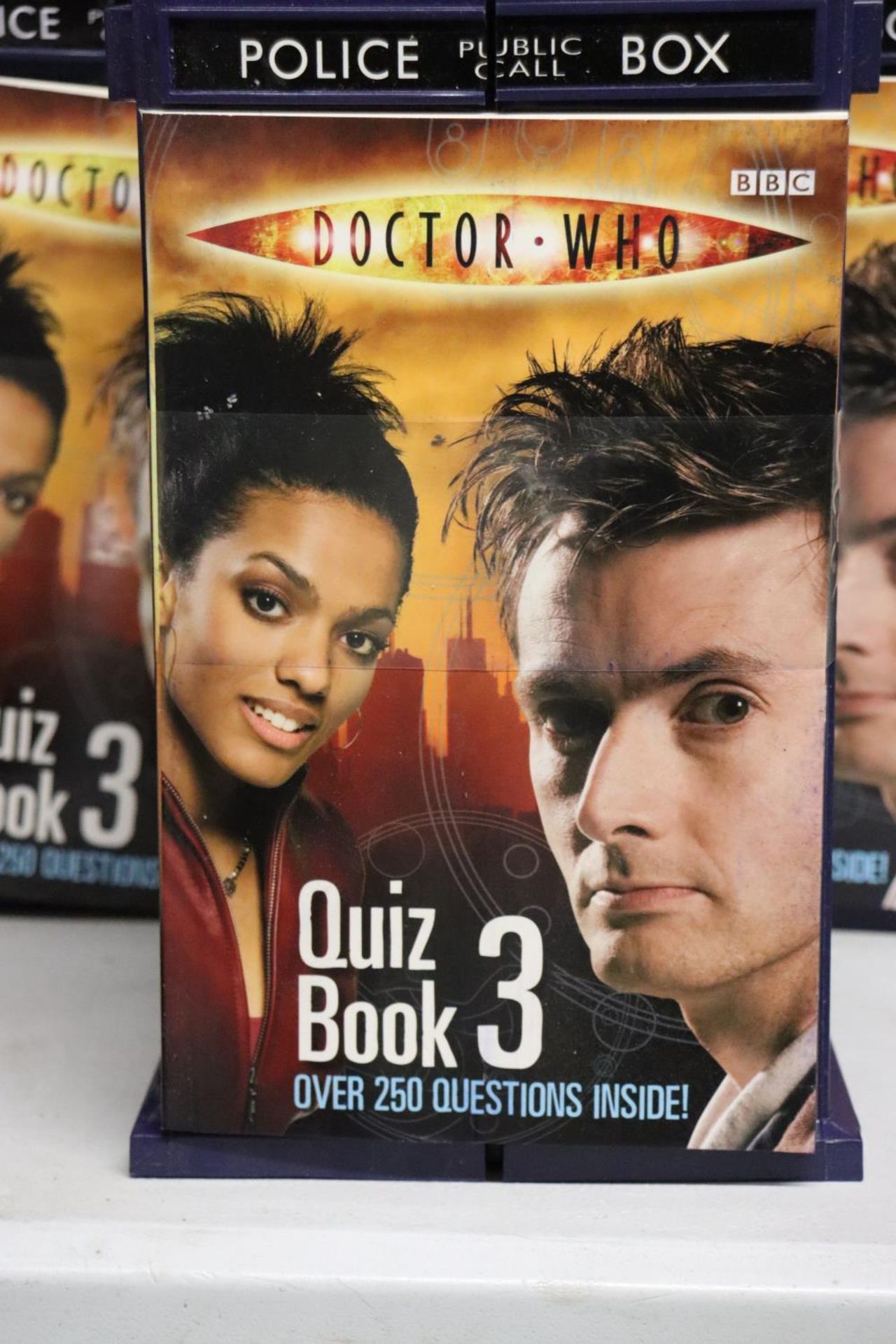 FIVE DR WHO, 'TARDIS' TRADING CARD BOXES WITH QUIZ BOOKS - Image 4 of 5