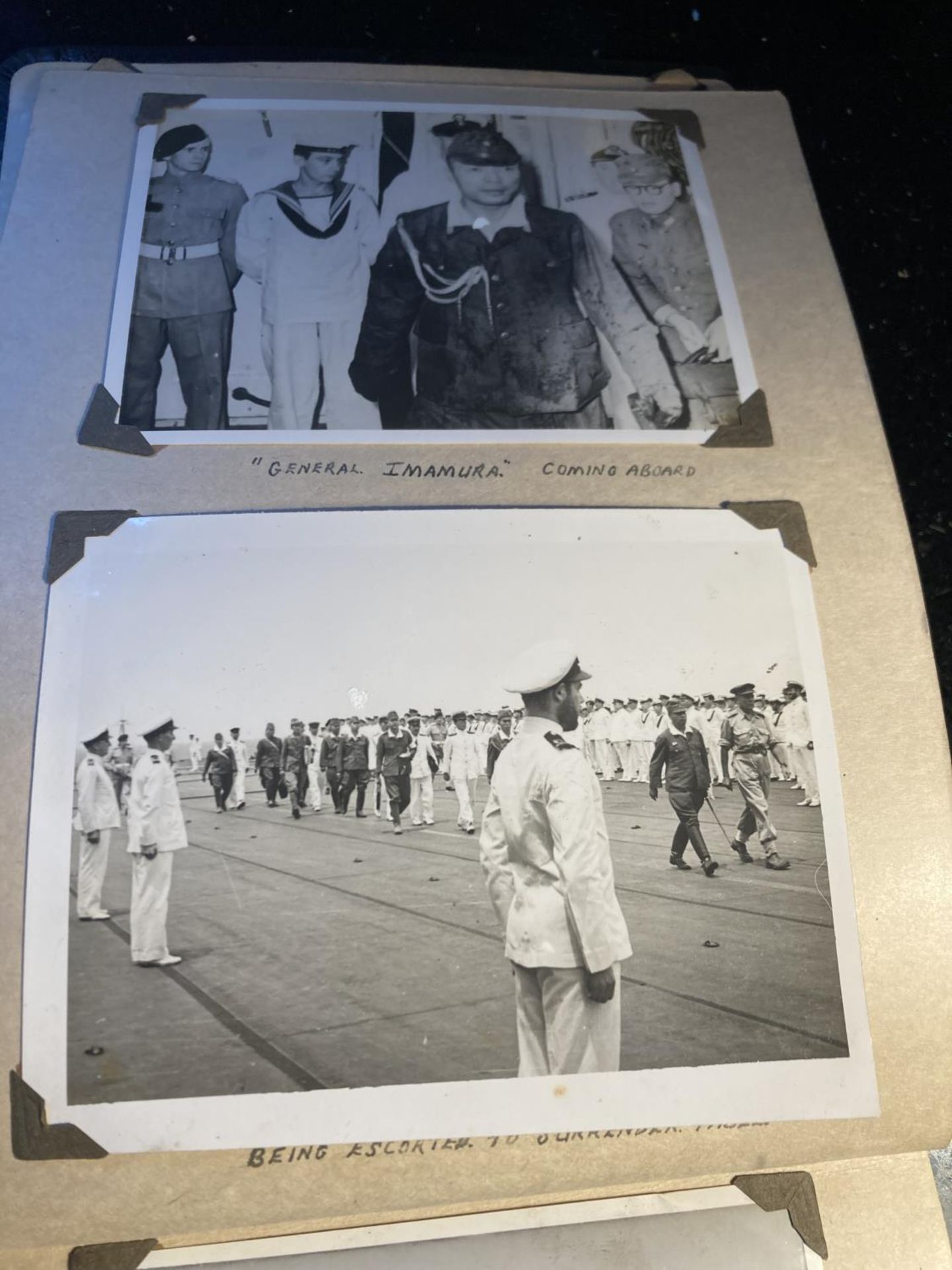 A WORLD WAR II PHOTOGRAPH ALBUM CONTAINING PHOTOGRAPHS OF THE JAPANESE SIGNING OF THE INSTRUMENT - Image 3 of 10