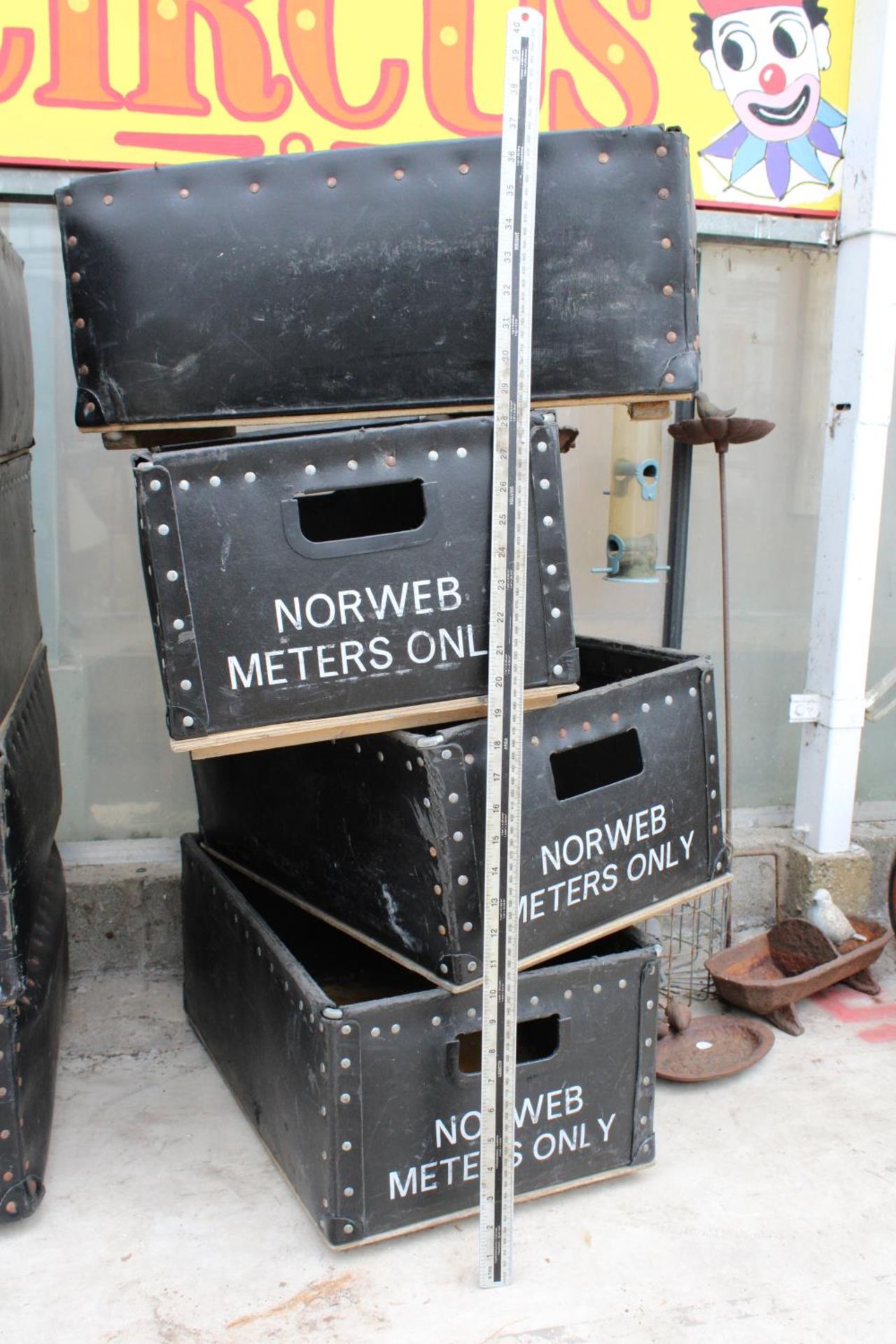 FOUR VINTAGE NORWEB METER CARRYING BOXES - Image 7 of 7