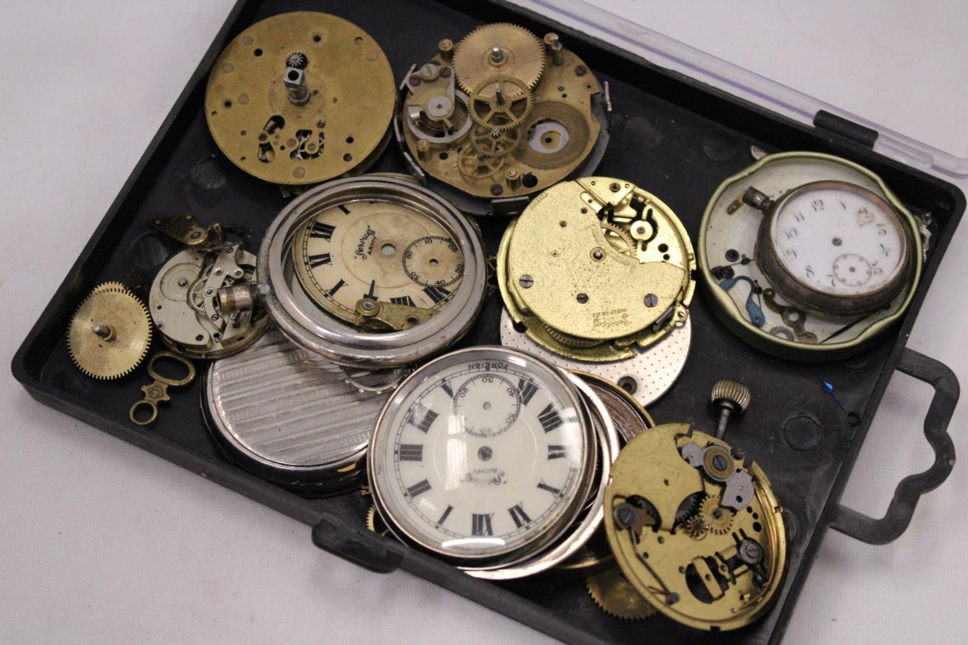A QUANTITY OF WATCH PARTS IN CASE - Image 2 of 5