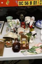 A LARGE MIXED LOT TO INCLUDE TANKARDS, FIGURES, ETC