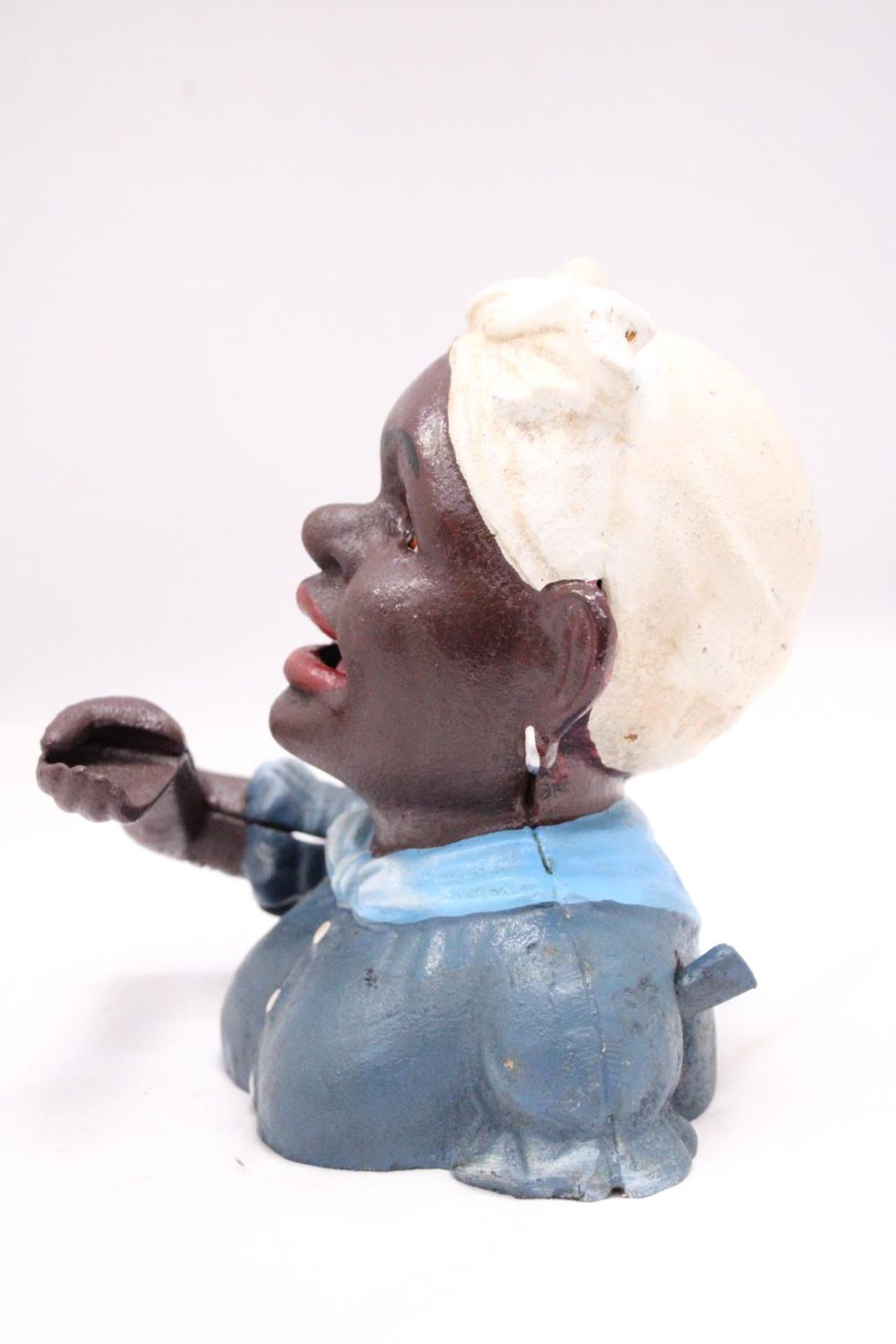 A VINTAGE CAST IRON BLACK MAID MECHANICAL BANK - JOHN HARPER AND CO. - Image 3 of 5