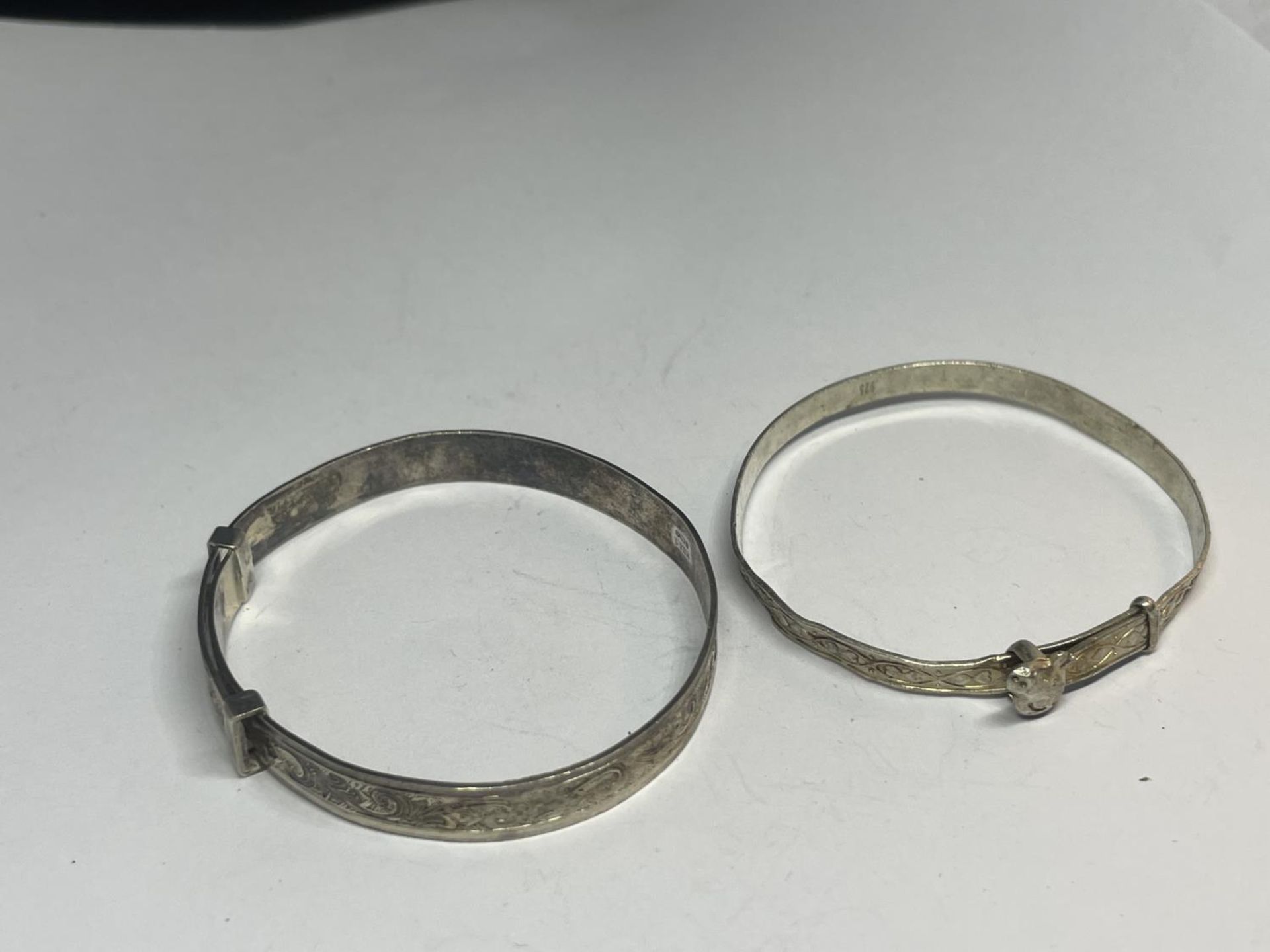 FOUR SILVER BANGLES - Image 2 of 3