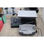 AN ASSORTMENT OF ITEMS TO INCLUDE A SONY CD PLAYER AND A PANASONIC DVD PLAYER ETC