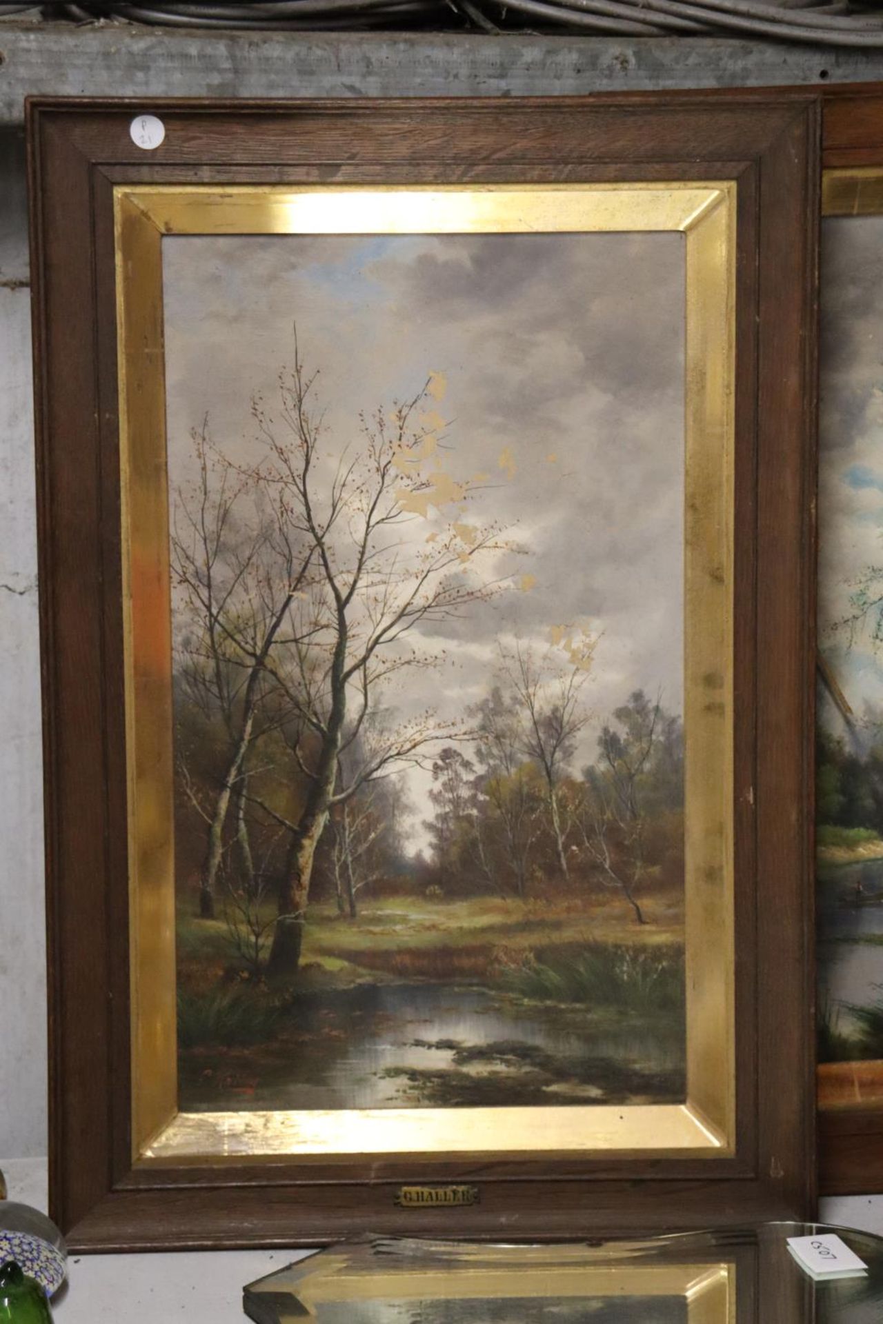 TWO FRAMED OILS ON CANVAS BY G HALLER OF RURAL SCENES - Image 2 of 4