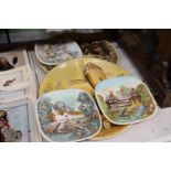 FIVE VINTAGE 3-D WALL PLAQUES TO INCLUDE COTTAGES, ETC