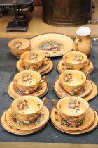 A QUANTITY OF "BARONESS" WARE TO INCLUDE A JUG, SUGAR BOWL, CUPS, SAUCERS AND PLATES
