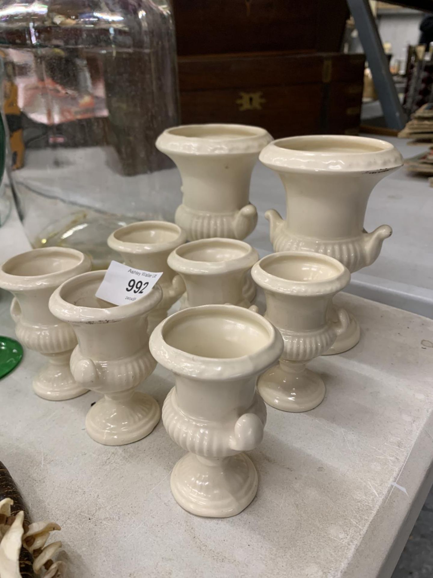 EIGHT DARTMOUTH POTTERY URNS TO INCLUDE TWO MEDIUM AND SIX SMALL - Image 2 of 3