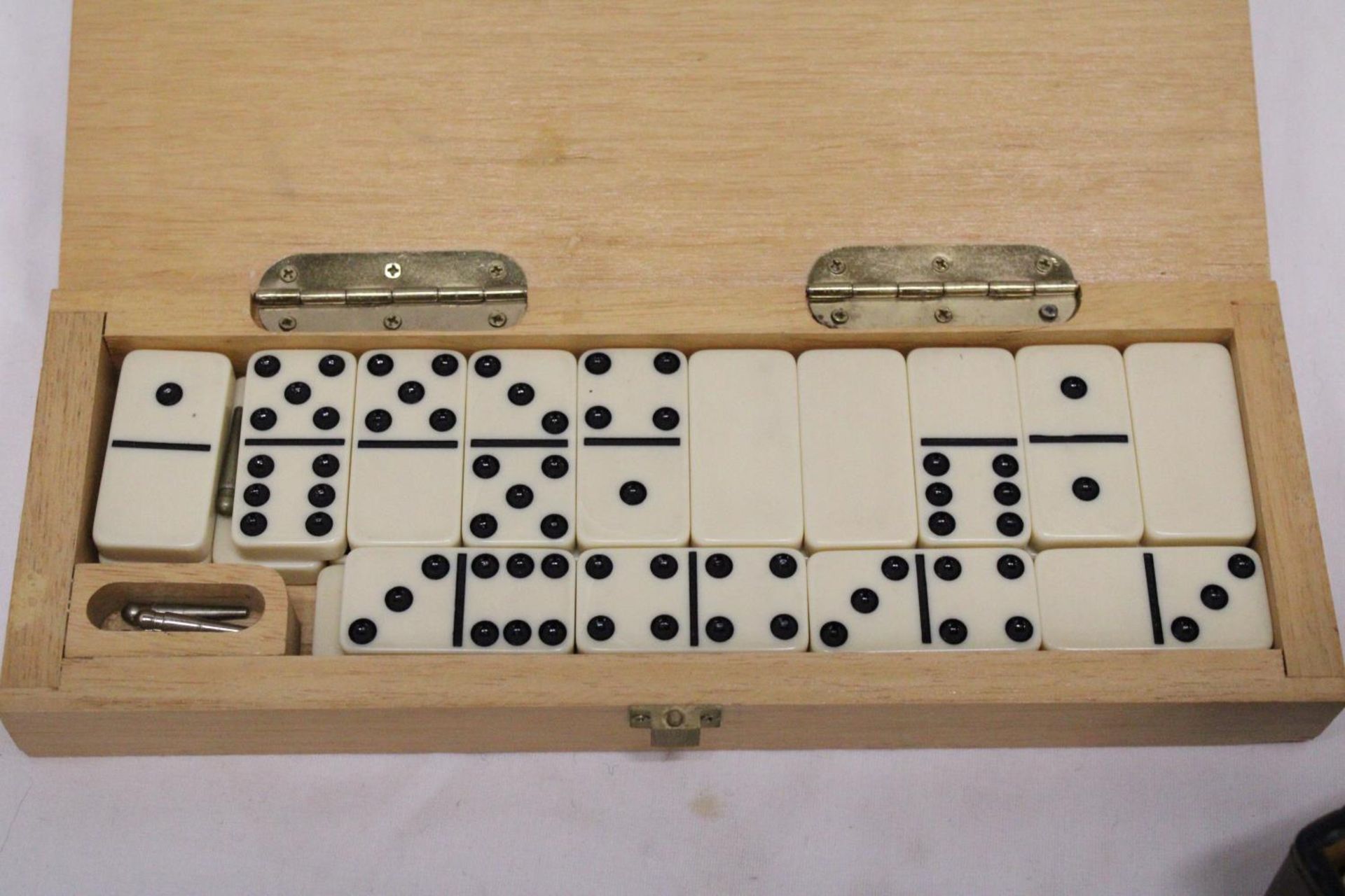 TWO BOXED DOMINO SETS WITH SCORE BOARD - Image 2 of 4