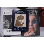 THREE BOB DYLAN, JOHN LENNON AND OZZY OSBOURNE BOOKS