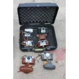 SIX VARIOUS AGFA CAMERAS IN A HARD CARRY CASE