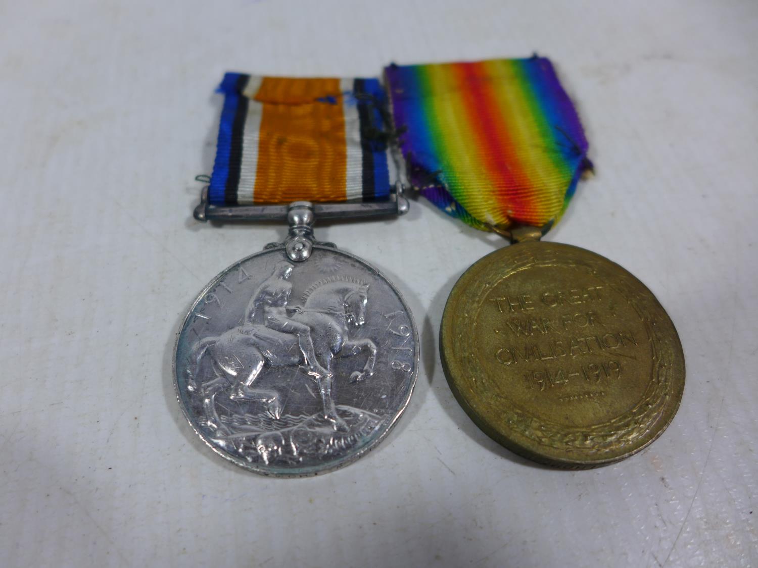 A WORLD WAR I MEDAL PAIR AWARDED TO 323739 PNR W THOMASSON ROYAL ENGINEERS - Image 2 of 2