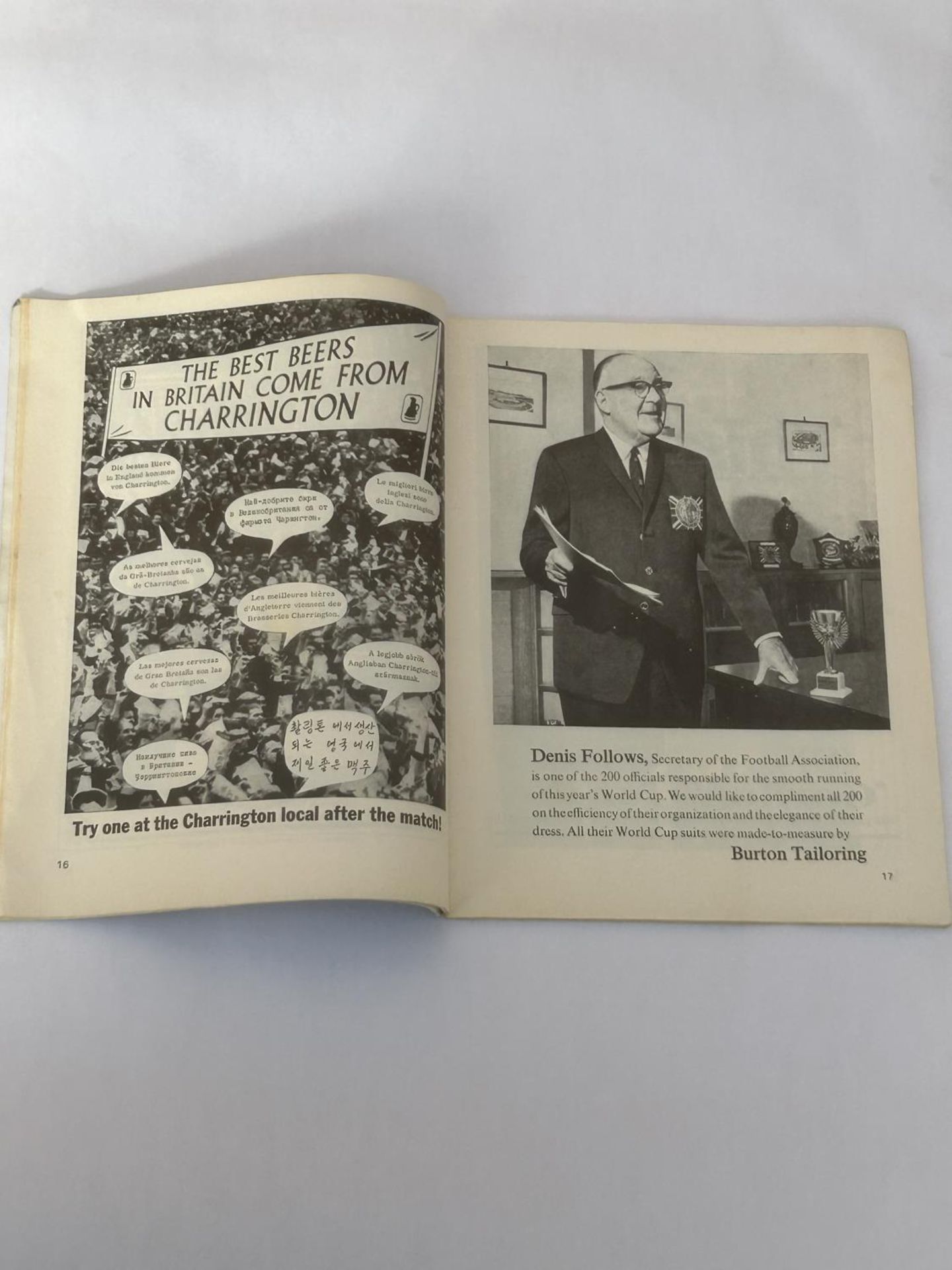 AN OFFICAL 1966 JULES RIMET WORLD CUP FINAL PROGRAMME, ENGLAND V WEST GERMANY, SATURDAY JULY 30TH - Image 3 of 4
