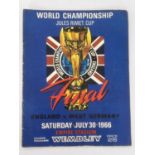 AN OFFICAL 1966 JULES RIMET WORLD CUP FINAL PROGRAMME, ENGLAND V WEST GERMANY, SATURDAY JULY 30TH