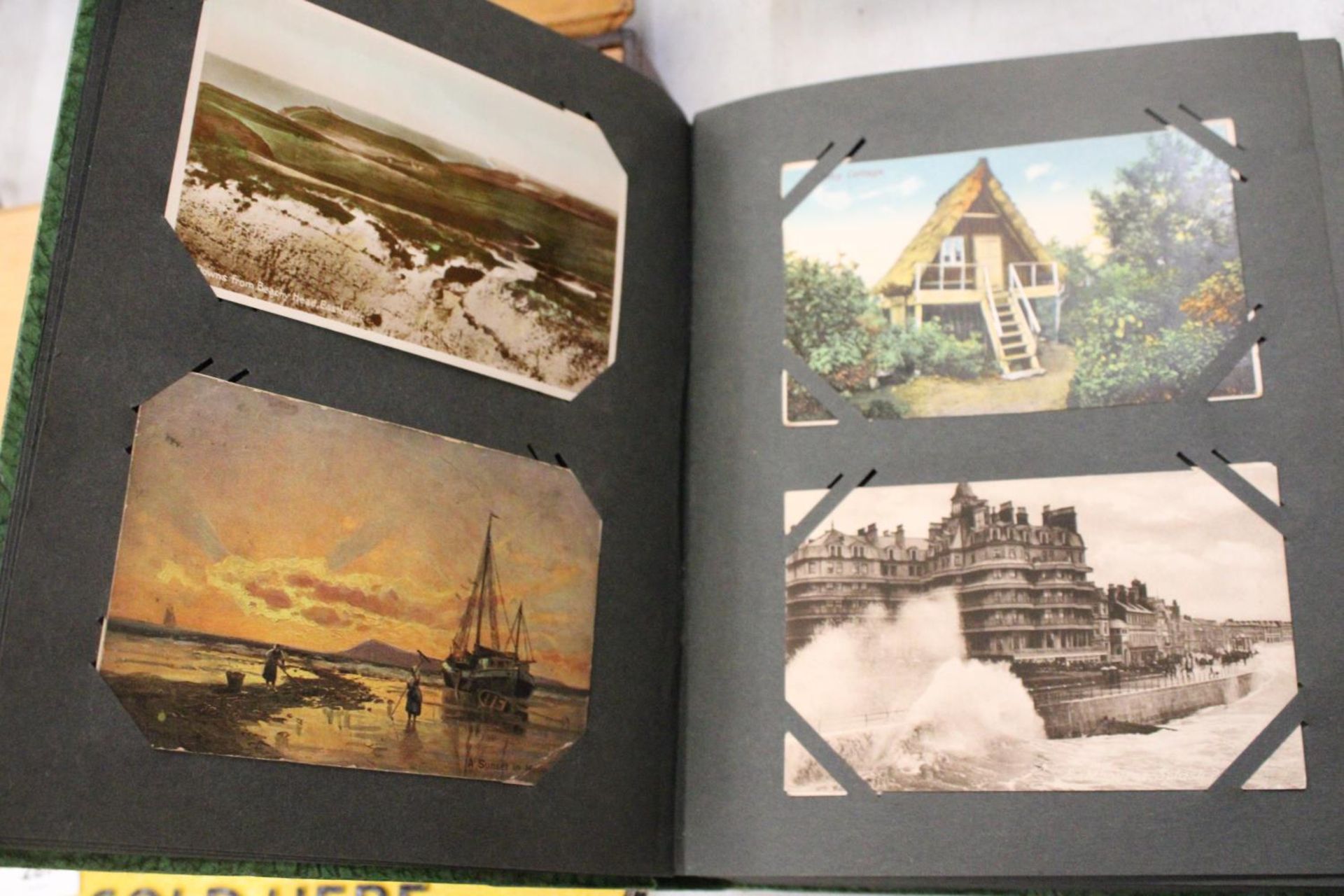 TWO POSTCARD ALBUMS INCLUDING YORK, WARWICK CASTLE ETC - Image 4 of 6