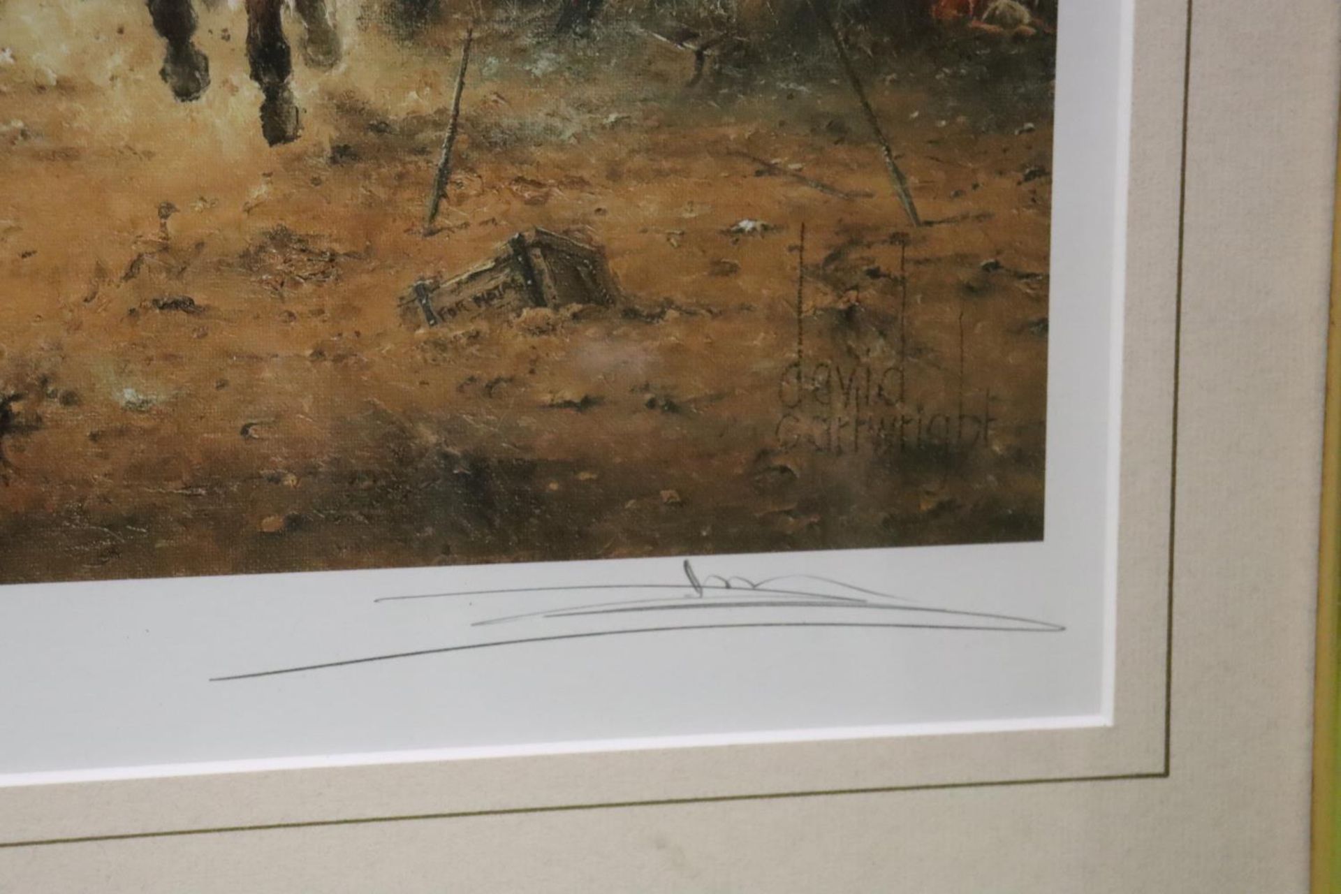 A FRAMED PRINT TITLED, 'INCIDENT A ISANDLWANA', SIGNED - Image 5 of 6