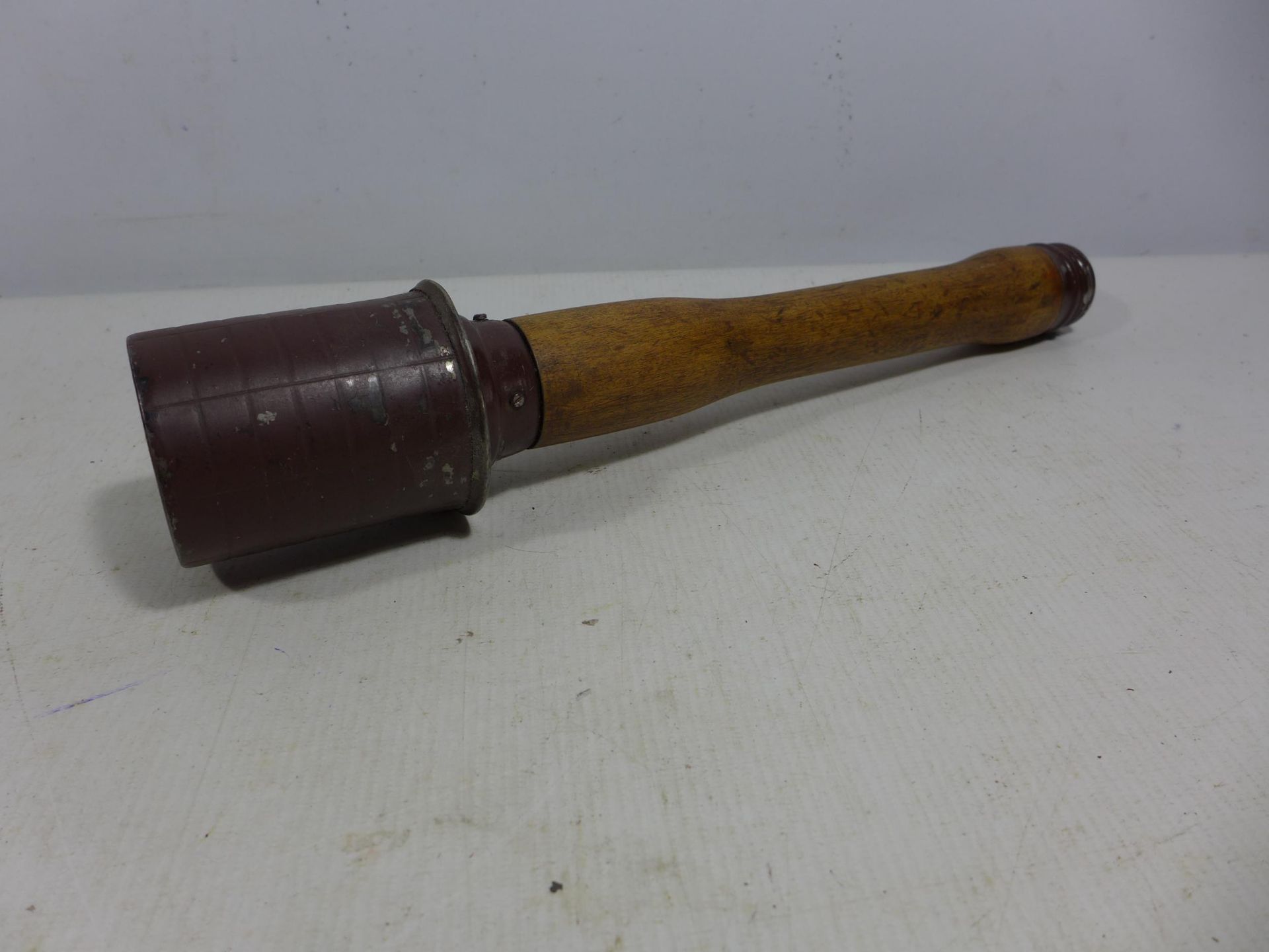 A MID 20TH CENTURY GERMAN INERT STICK GRENADE, LENGTH 34.5CM