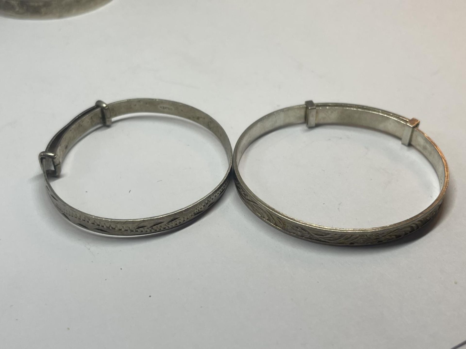 FOUR SILVER BANGLES - Image 3 of 3