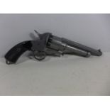 A GOOD QUALITY NON FIRING MODEL DISPLAY LE MAT NINE SHOT PERCUSSION CAP REVOLVER , 17CM BARREL,