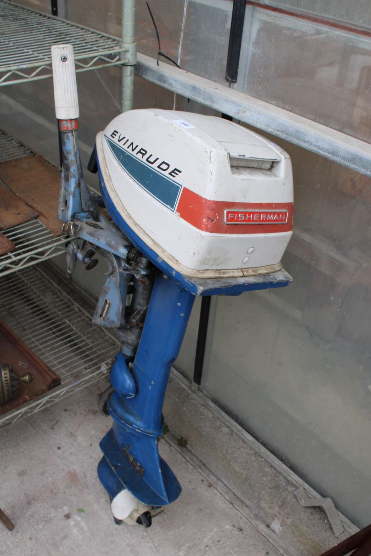 A FISHERMAN EVINRUDE OUTBOARD MOTOR