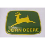 A JOHN DEERE ENAMEL SIGN