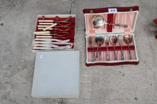 TWO BOXES OF SILVER PLATED CUTLERY