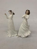 TWO ROYAL DOULTON FIGURES "WITH LOVE" AND "FORGET-ME-NOT"