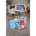 A LARGE ASSORTMENT OF BRITISH AND FOREIGN MAPS TO INCLUDE ORDNANCE SURVEY MAPS