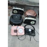 FIVE VARIOUS RADIOS AND CD PLAYERS