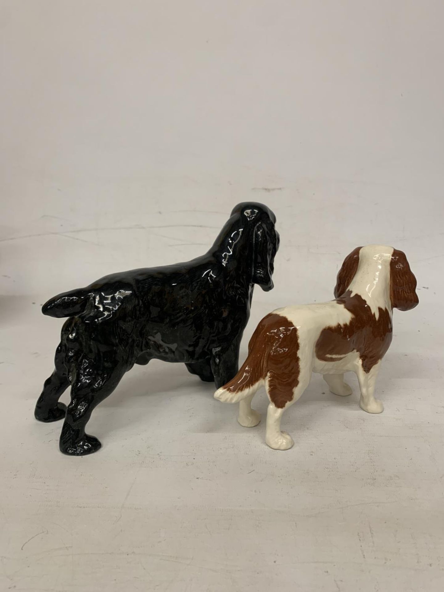 A ROYAL DOULTON FIOGURE OF A BLACK COCKER SPANIEL "LUCKY STAR OF WARE" (A/F) TOGETHER WITH A BESWICK - Image 3 of 6