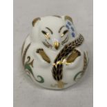 A ROYAL CROWN DERBY DORMOUSE WITH GOLD STOPPER