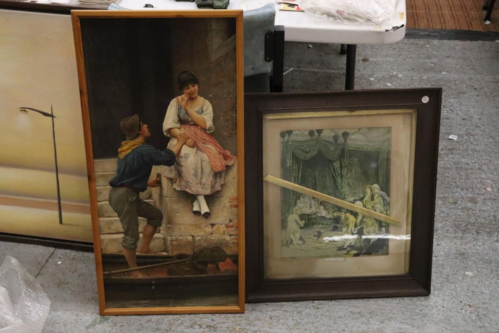 TWO FRAMED PRINTS TO INCLUDE "GAME TO THE LAST" BY LASSLETT F.POTT