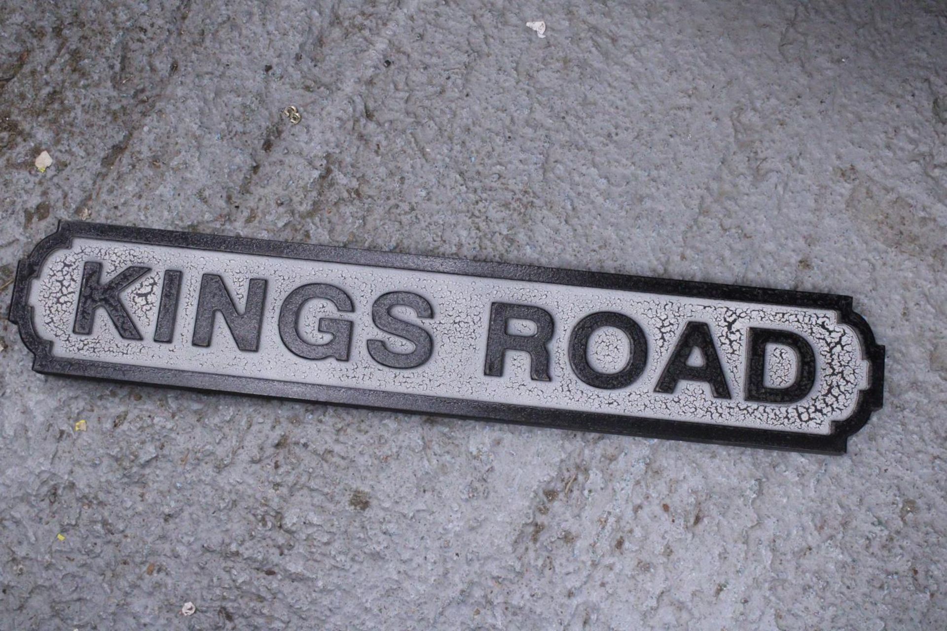 A 'KINGS ROAD' SIGN, 78CM X 14CM
