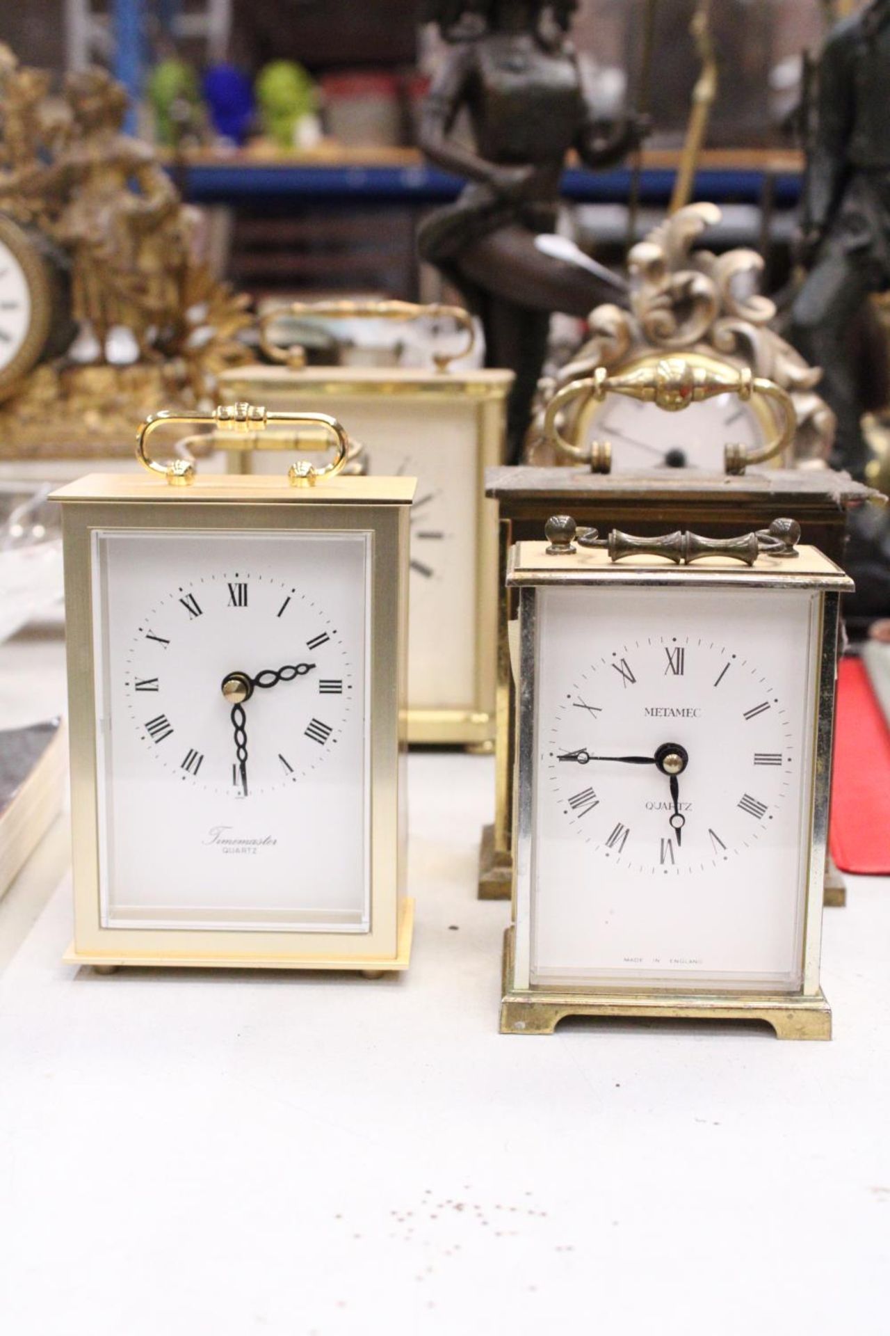 SIX MANTLE CLOCKS TO INCLUDE FIVE CARRIAGE CLOCKS - Image 2 of 5