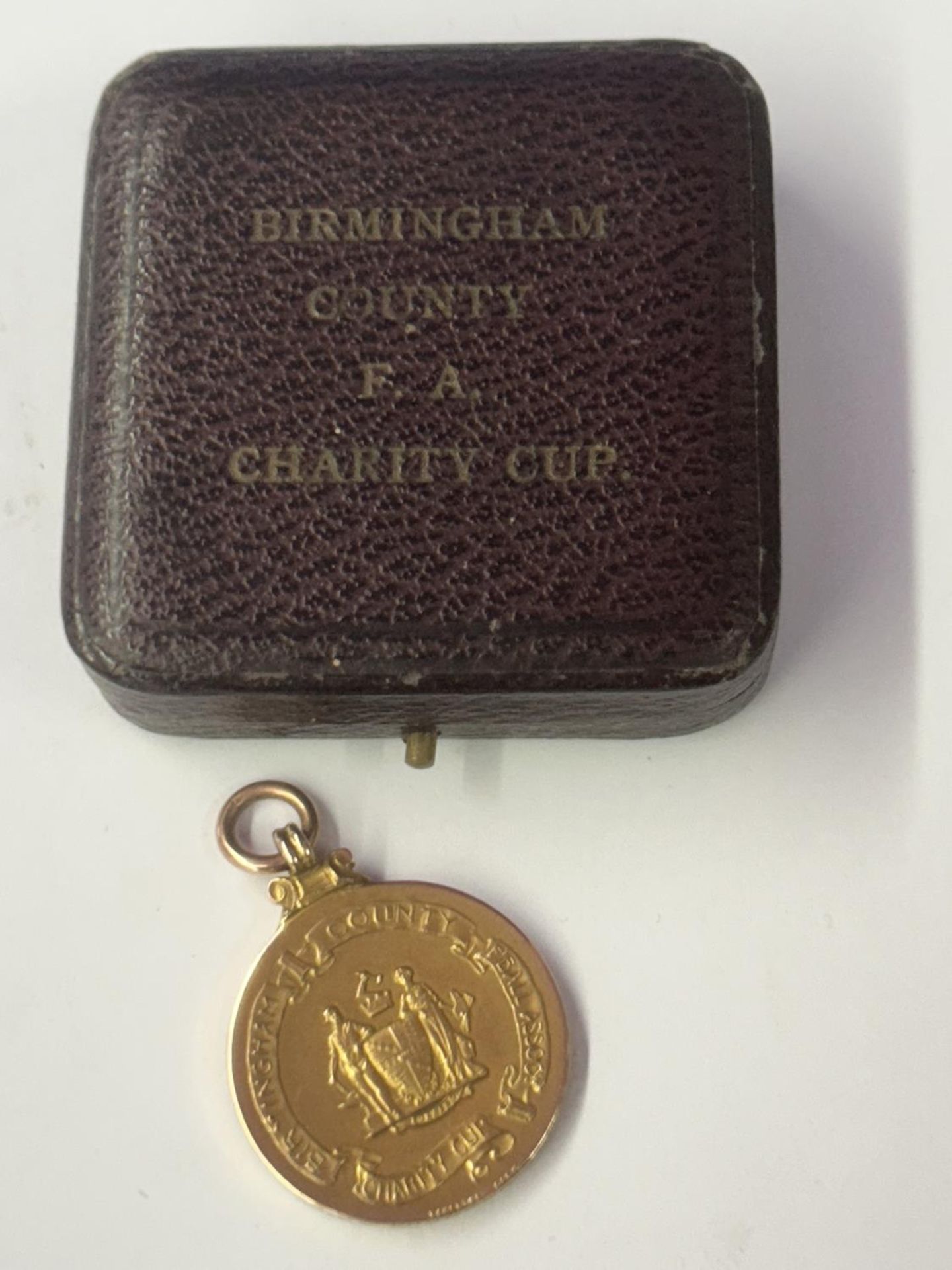 A HALLMARKED 9 CARAT GOLD BIRMINGHAM COUNTY FOOTBALL ASSOCIATION CHARITY CUP JOINT WINNERS MEDAL - Image 6 of 6