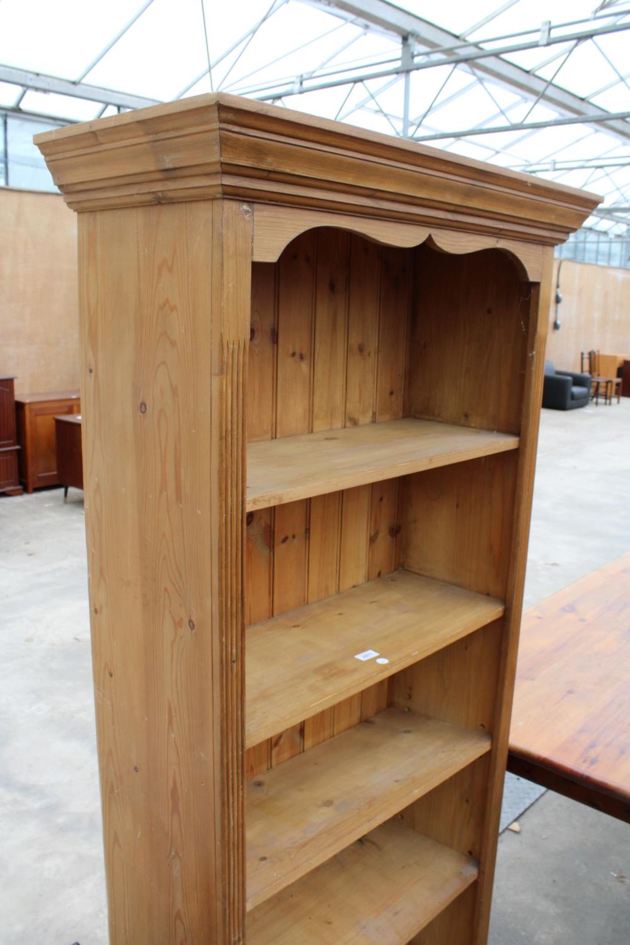 A MODERN PINE FIVE TIER OPEN BOOKCASE, 34.5" WIDE - Image 2 of 3