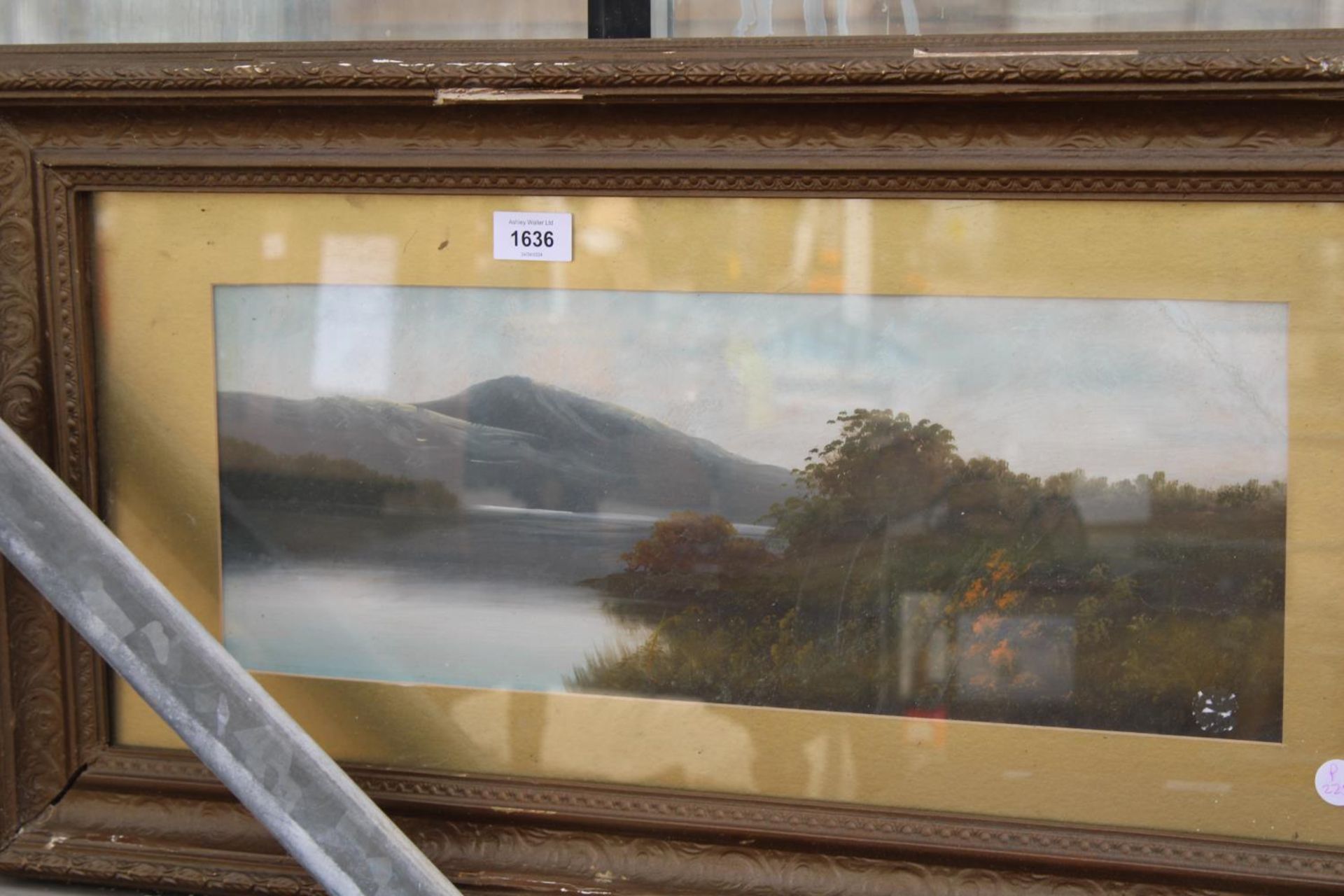 A PAIR OF VINTAGE FRAMED LAKE SCENES - Image 2 of 3