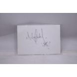 A GENUINE MICHAEL JACKSON AUTOGRAPH, TAKEN OUT OF THE PREVIOUS LOTS AUTOGRAPH BOOK, ORAL PROVENANCE