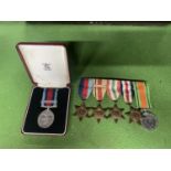 A WORLD WAR II MEDAL GROUP COMPRISING 1938-45 STAR, AFRICA STAR, 8TH ARMY CLASP, ITALY STAR,